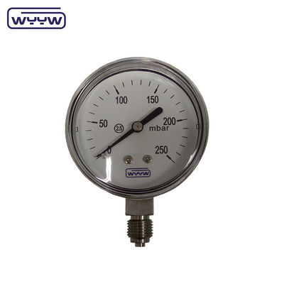 MMWC &amp; Mbar 63mm Kapseldruckmessgerät Manometer Material aus Edelstahl