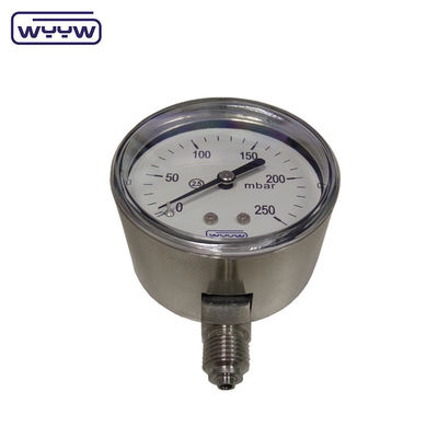 MMWC &amp; Mbar 63mm Kapseldruckmessgerät Manometer Material aus Edelstahl