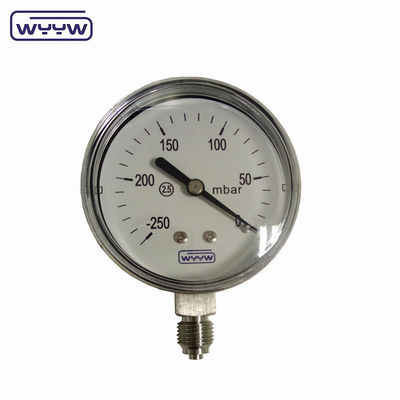 MMWC &amp; Mbar 63mm Kapseldruckmessgerät Manometer Material aus Edelstahl
