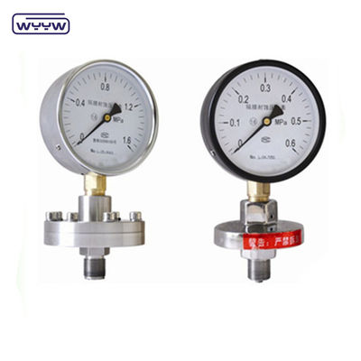 Silikon gefülltes Druckmessgerät 100 mm SS316 Diaphragma Siegel Bourdon Druckmessgerät