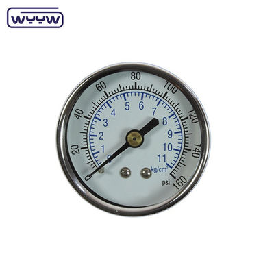 Trockene Verwendung ohne Öl Rückbefestigung Druckmessgerät 160 Psi Luft 60mm SS Druckmessgerät