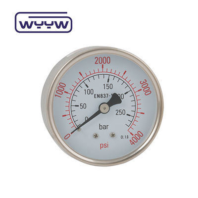 Trockene Verwendung ohne Öl Rückbefestigung Druckmessgerät 160 Psi Luft 60mm SS Druckmessgerät