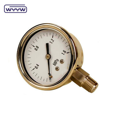 Trockengas-Sauerstoffverbrauch ohne Ölboden-Eintritt 60mm Druckmessgerät aus Edelstahl