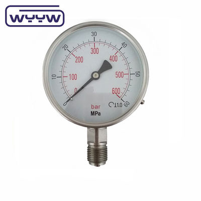 4&quot; kein Öl verwenden 100mm Luftmanometer Druckmessgerät Edelstahl Material