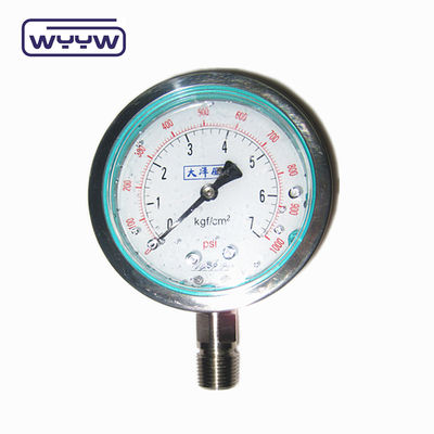 Industrielle Druckmessgerät aus Edelstahl, Stoßfest-Glycerin-Manometer YTN-100H