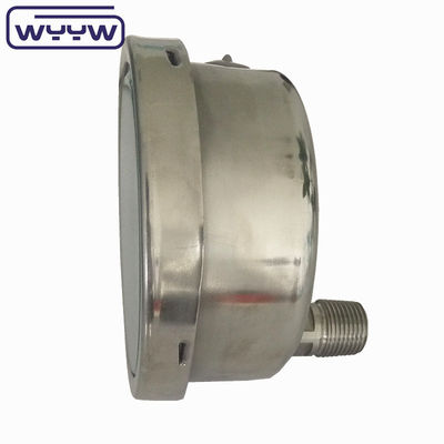 Ölgefülltes 4&quot; Vibrationssicheres Druckmessgerät aus Edelstahl mit breitem Druckbereich von Mbar