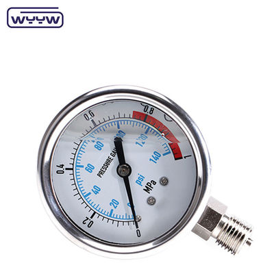 CE-Hochdruckmessgerät Edelstahl Autoklaven-Druckmessgerät Manometer