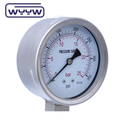 100 mm All SS304 Sicherheitsglas Bajonett Druckmessgerät 1 Jahr Garantie