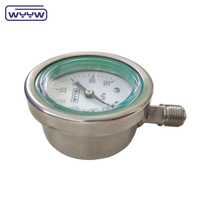 WYYW Hochdruckmessgerät 60 mm Alle Edelstahl-Silikonöl gefüllte Druckmessgeräte