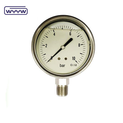 60 mm SS304 Druckmessgerät für U-Röhren mit industrieller Flüssigkeit