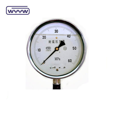 60 mm SS304 Druckmessgerät für U-Röhren mit industrieller Flüssigkeit