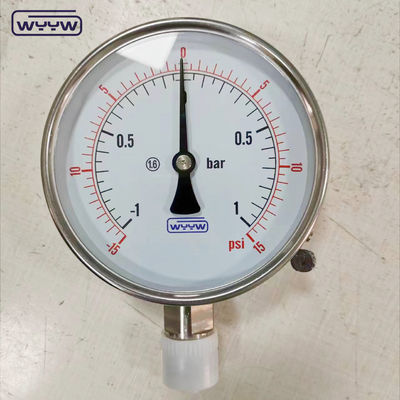 Vakuumverbindung trockene SS304 Bodenanschluss G1/2&quot; 4 Zoll guter Preis Druckmessgerät -1+1bar