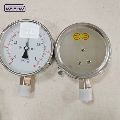 Vakuumverbindung trockene SS304 Bodenanschluss G1/2&quot; 4 Zoll guter Preis Druckmessgerät -1+1bar