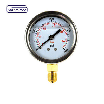 Druckmessgerät Manometer Glycerinfüllung 10 Bar G1/4&quot; Unterverbindung