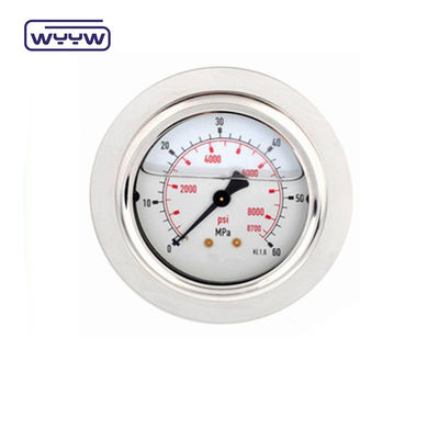 Hydraulische Druckmessflansche sS304 Glycerin- oder Silicium-gefülltes Manometer