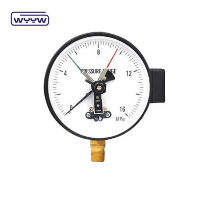 Elektrische Kontaktdruckmessung 100mm 380V Rücken Stahlgehäuse Manometer AC