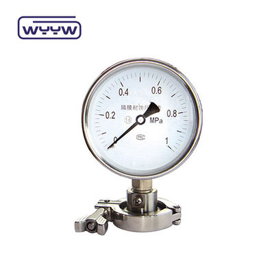 100 mm NPT-Draht-Standarddiaphragma-Druckmessgerät mit direktem Bodenbefestigungstyp