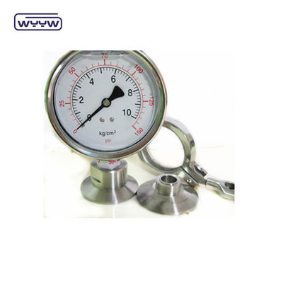 100 mm NPT-Draht-Standarddiaphragma-Druckmessgerät mit direktem Bodenbefestigungstyp