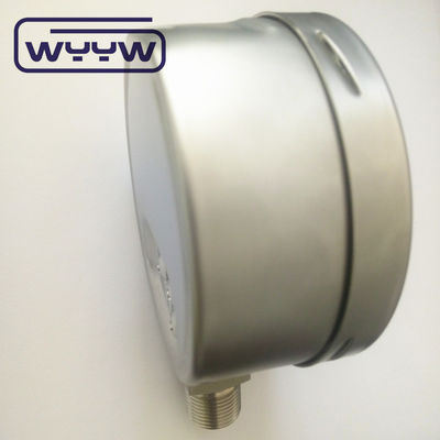 Aluminium Schwarzer Zeiger Kapsel Druckmessgerät 100 mm 1/2 Verbindungsgrößen für schwere Anwendungen