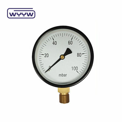 Hochpräzisionskapsel MmH2O Druckmessgerät für 63mm 100mm 150mm 2,5% Druckgenauigkeit