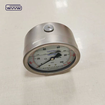 11 Jahre Produktionserfahrung Druckmessgerät Manometer 0-100Mpa Druckbereich Boden Rücken Montage