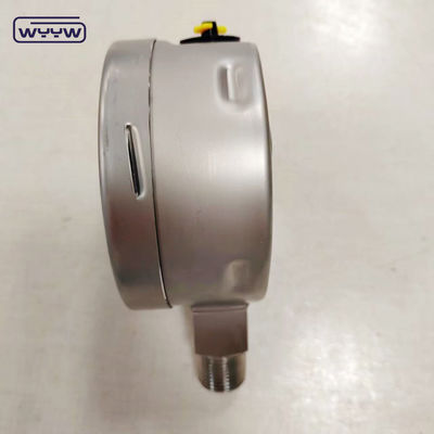 Bajonett Ss304 Gehäuse ss316 Gewinde Glycerin gefülltes Sicherheitsglas Druckmessgerät mit Einstellzeiger