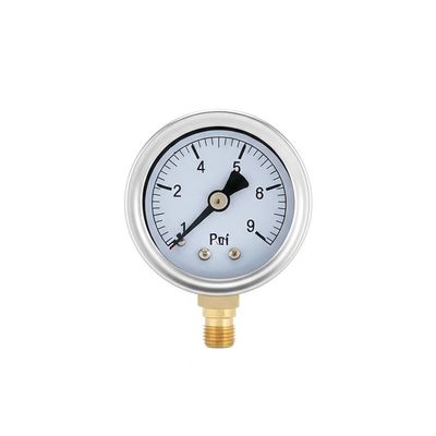 Druckmessungstyp Druckmessgerät Manometer mit Edelstahlgehäuse und gleichbleibenden Druckmessungen