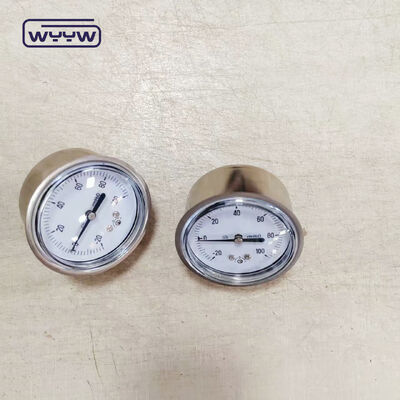 63mm Axial Manometer mit Mbar-Balg für industrielle Anwendungen, Gehäuse aus Edelstahl 304