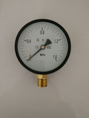 Industrielles Manometer mit Bourdon-Rohr-Mechanismus und korrosionsbeständiger, flüssigkeitsgefüllter Ausführung