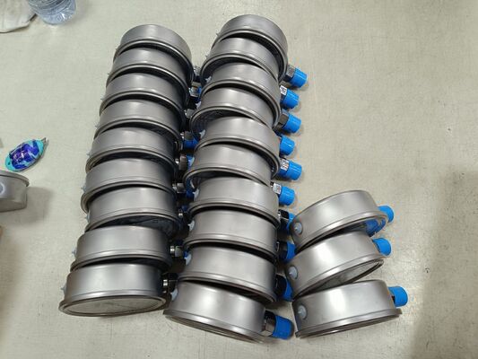 4-Zoll 100mm Flüssigkeitsgefülltes Hydraulikmanometer mit 0-2,5 MPa/0-25 kgf/cm² Bereich und stoßfestem Design