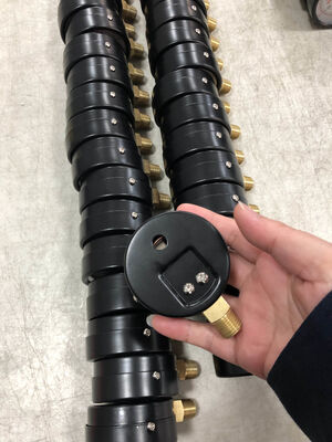 2,5" 60mm Bourdon-Manometer Niederdruck | 0-1000 mbar/0-100 kPa