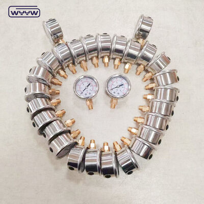 50mm Stainless Steel Bottom Entry Liquid Filled Pressure Gauge with 1/4 NPT Connection