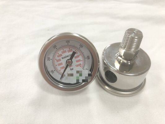 1.5 Zoll 40 mm All-Edelstahl Rückdruckmessgerät mit 0-700bar 0-10000psi Doppelskala