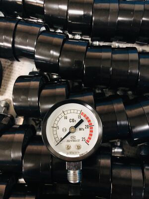 Messbereich 0-100 Mpa Sparsamer Manometer für Sauerstoff CO2 Anwendungen, ölfrei, Trockentyp, langlebig und leistungsstark